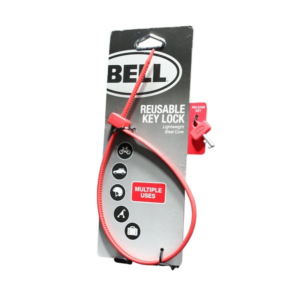 🔒Brand New Bell Sports Reusable Lightweight Steel Zip Tie Key‎ Lock w/ Key🔒 - Picture 8 of 8